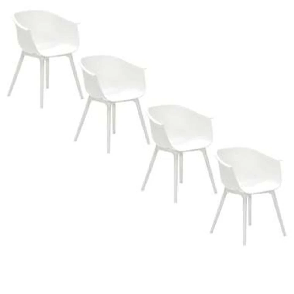 Garden Impressions Lexy Tuinstoel Wit - 4 Stuks 3 Garden Impressions Lexy Tuinstoel Wit - 4 Stuks