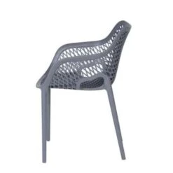 Garden Impressions Air XL Kunststof Tuinstoel Donker Grijs - 4 Stuks -Tuinstoelen Winkel 1000003874 0104