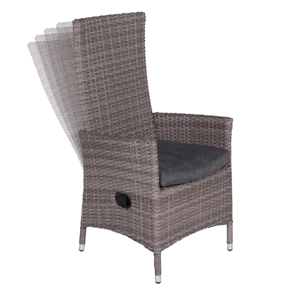 Garden Impressions Nice Verstelbare Tuinstoel Grijs - 2 Stuks 4 Garden Impressions Nice Verstelbare Tuinstoel Grijs - 2 Stuks - Afbeelding 2