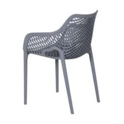 Garden Impressions Air XL Kunststof Tuinstoel Donker Grijs - 2 Stuks -Tuinstoelen Winkel 1000003926 0102