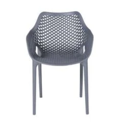 Garden Impressions Air XL Kunststof Tuinstoel Donker Grijs - 2 Stuks -Tuinstoelen Winkel 1000003926 0103