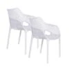 Garden Impressions Air XL Kunststof Tuinstoel Wit - Set Van 2 Stuks -Tuinstoelen Winkel 1000003927