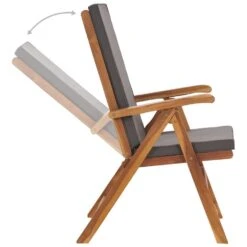VIDAXL Tuinstoelen 2 St Verstelbaar Met Kussens Massief Teakhout Grijs 9 VIDAXL Tuinstoelen 2 St Verstelbaar Met Kussens Massief Teakhout Grijs -Tuinstoelen Winkel 1000006224 0103