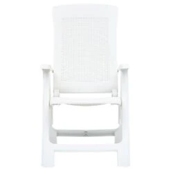 VidaXL Tuinstoelen 2 St Verstelbaar Kunststof Wit -Tuinstoelen Winkel 1000006296 0102