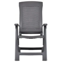 VidaXL Tuinstoelen 2 St Verstelbaar Kunststof Mokka -Tuinstoelen Winkel 1000006301 0102