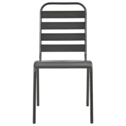 VidaXL Tuinstoelen Stapelbaar 2 St Staal Grijs 8 VidaXL Tuinstoelen Stapelbaar 2 St Staal Grijs -Tuinstoelen Winkel 1000006325 0102