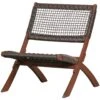 WOOOD Tuinklapstoel Ruit Lois - Hout - Donkerbruin - 73x60x78 -Tuinstoelen Winkel 1000013706