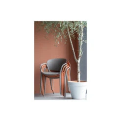 WOOOD Tuinstoel Bent - Kunststof - Terra - Set Van 4 -Tuinstoelen Winkel 1000033690 0102