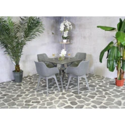 SenS-Line Jasper Tuinstoel - Kunststof - Grijs -Tuinstoelen Winkel 1000038283 0101