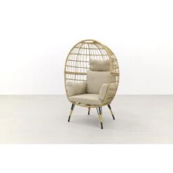 VDG Lola Egg Relaxstoel - Natural Sand -Tuinstoelen Winkel 1000042586 0102