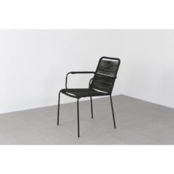 VDG Denver Rope Stapelbare Tuinstoel - Zwart 8 VDG Denver Rope Stapelbare Tuinstoel - Zwart -Tuinstoelen Winkel 1000048025 0102