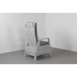 VDG Darwin Wicker Verstelbare Tuinstoel - Licht Grijs -Tuinstoelen Winkel 1000048056 0103