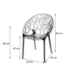 Siesta Crystal Stapelbare Stoel - Black Transparant 7 Siesta Crystal Stapelbare Stoel - Black Transparant -Tuinstoelen Winkel 1000048804 0101