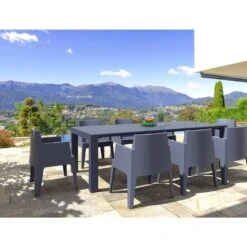 VDG Siesta Box Stapelbare Stoel - Donkergrijs -Tuinstoelen Winkel 1000048805 0102