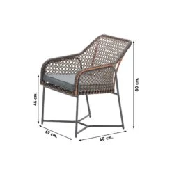 Garden Impressions Bellevue Tuinstoel - Koper/Zwart -Tuinstoelen Winkel 1000048811 0101