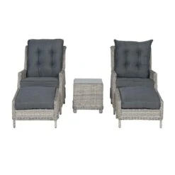 Garden Impressions Santa Rosa Tuinstoel + Voetenbank+bijzettafel -Tuinstoelen Winkel 1000052349 0104