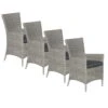 Garden Impressions Sharon Tuinstoel Vintage Willow - 4 Stuks -Tuinstoelen Winkel 1000052361