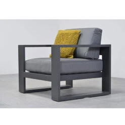 Garden Impressions Plaza Lounge Tuinstoel - Donker Grijs -Tuinstoelen Winkel 1000052950 0103