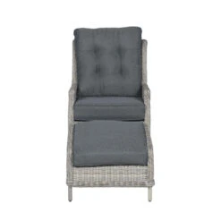 Garden Impressions Santa Rosa Relax Tuinstoel+voetenbank Vintage -Tuinstoelen Winkel 1000054029 0103