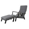 VDG Costa Relaxstoel + Hocker - Sunbrella - Light Grey -Tuinstoelen Winkel 1000054361