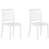 Beliani Tuinstoel SERSALE - Wit Synthetisch Materiaal