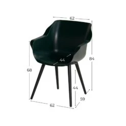 Hartman Sophie Studio Dining Armstoel - Night Green - Set Van 2 -Tuinstoelen Winkel 1000072087 0101