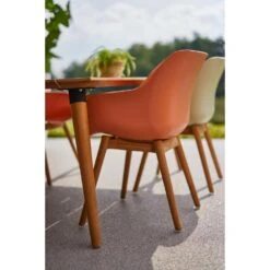 Set Van 2- Hartman Sophie Studio Diningstoel-Italian Terra- Teak Poot -Tuinstoelen Winkel 1000073141 0103