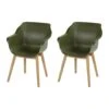 Set Van 2- Hartman Sophie Studio Diningstoel- Moss Green- Teak Poot -Tuinstoelen Winkel 1000073146