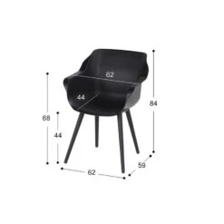Hartman Sophie Studio Dining Armstoel - Carbon Black - Set Van 2 -Tuinstoelen Winkel 1000073151 0101