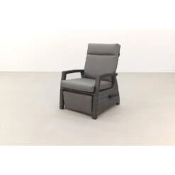 VDG Verstelbare Loungestoel Met Voetensteun - Darwin - Antraciet -Tuinstoelen Winkel 1000074421 0102