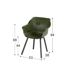 Hartman Sophie Element Dining Armstoel- Moss Groen - 4 St. -Tuinstoelen Winkel 1000074496 0103