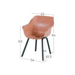 Hartman Sophie Element Dining Armstoel- Italian Terra - 4 St. -Tuinstoelen Winkel 1000074502 0101