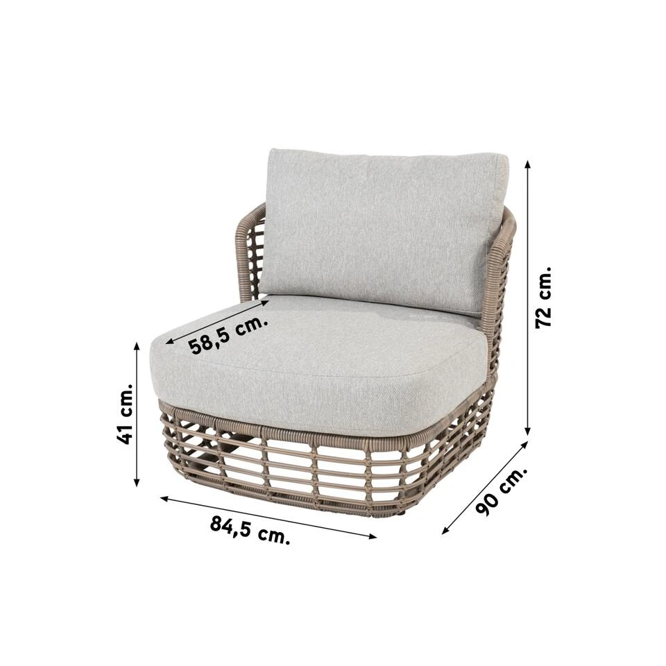 4SO Lugano Loungestoel - Pure (1 St.) 4 4SO Lugano Loungestoel - Pure (1 St.) - Afbeelding 2