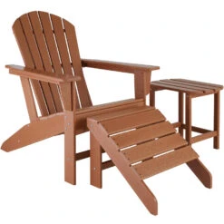 Tectake -tuinstoel Adirondack -Janis - Bruin -Tuinstoelen Winkel 1000078043 0102