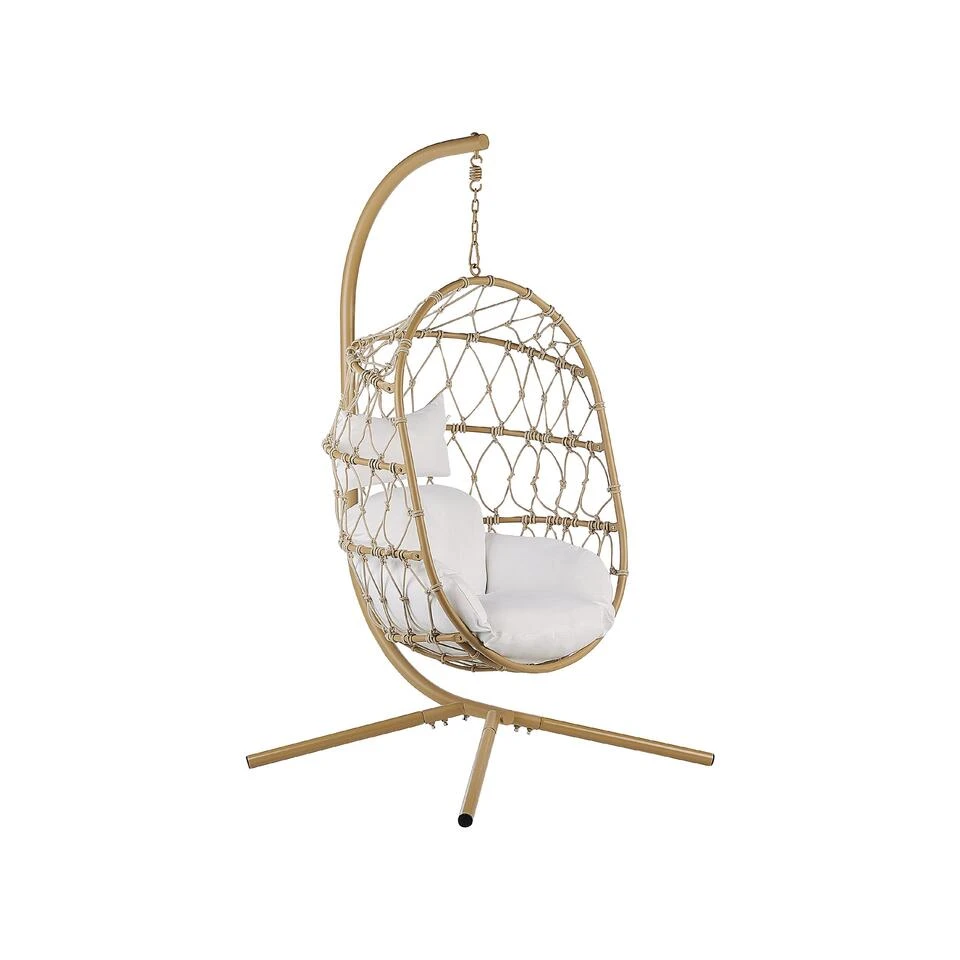 Beliani Hangstoel ADRIA - Beige Polyester 3 Beliani Hangstoel ADRIA - Beige Polyester