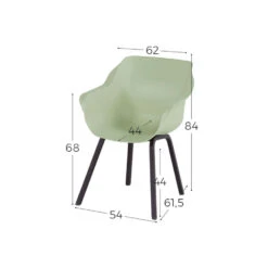 Hartman Sophie Element Dining Armstoel- French Green - 4 St. -Tuinstoelen Winkel 1000084623 0101