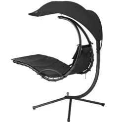 Tectake - Hangstoel Ligbed Maja - Zwart -Tuinstoelen Winkel 1000086431 0102