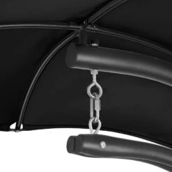 Tectake - Hangstoel Ligbed Maja - Zwart -Tuinstoelen Winkel 1000086431 0103