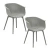 Garden Impressions Lexy Tuinstoel Licht Grijs - 2 Stuks -Tuinstoelen Winkel 1000087052
