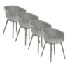 Garden Impressions Lexy Tuinstoel Licht Grijs - 4 Stuks -Tuinstoelen Winkel 1000087060