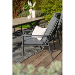 Garden Impressions Jerone Tuinstoel Verstelbaar - Donker Grijs -Tuinstoelen Winkel 1000088270 0104