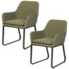 Exotan Fauteuil Buiten Plaza - Aluminium - Groen - Set Van 2 1 Exotan Fauteuil Buiten Plaza - Aluminium - Groen - Set Van 2 -Tuinstoelen Winkel 1000090468