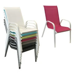 Happy Garden Buitenstoelen MARBELLA - Roze - Aluminium -Tuinstoelen Winkel 1000092284 0102