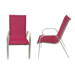 Happy Garden Buitenstoelen MARBELLA - Roze - Aluminium -Tuinstoelen Winkel 1000092284 0103