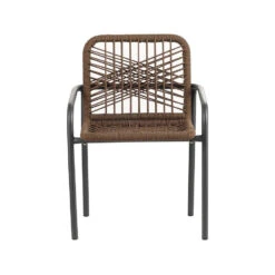 Tuinstoel Met Armleuning Nila Touw Bruin - 58,50x53x76 Cm - Touw - Bruin -Tuinstoelen Winkel 1000092401 0102