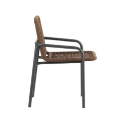 Tuinstoel Met Armleuning Nila Touw Bruin - 58,50x53x76 Cm - Touw - Bruin -Tuinstoelen Winkel 1000092401 0103