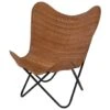 Billy Vlinderstoel Cognac - Leder - Bruin -Tuinstoelen Winkel 1000094348