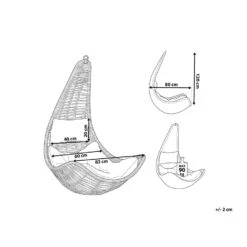 Beliani Hangstoel ATRI - Zwart Pe Rotan -Tuinstoelen Winkel 1000096793 0102
