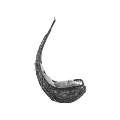 Beliani Hangstoel ATRI - Zwart Pe Rotan -Tuinstoelen Winkel 1000096793 0103