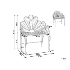 Beliani Tuinstoel LIGURIA - Zwart Ijzer 8 Beliani Tuinstoel LIGURIA - Zwart Ijzer -Tuinstoelen Winkel 11595924558b4cf98b450e7d99a3f8bc